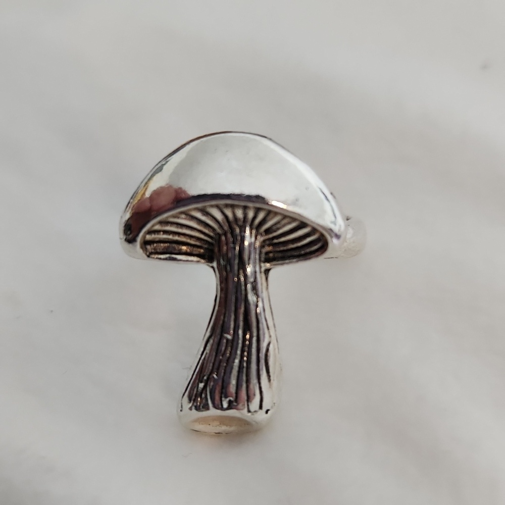Silver Mushroom Ring - Silver Women Jewelry Size 7